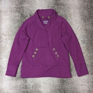 Neon Buddha Button Sweater Purple Women's Small